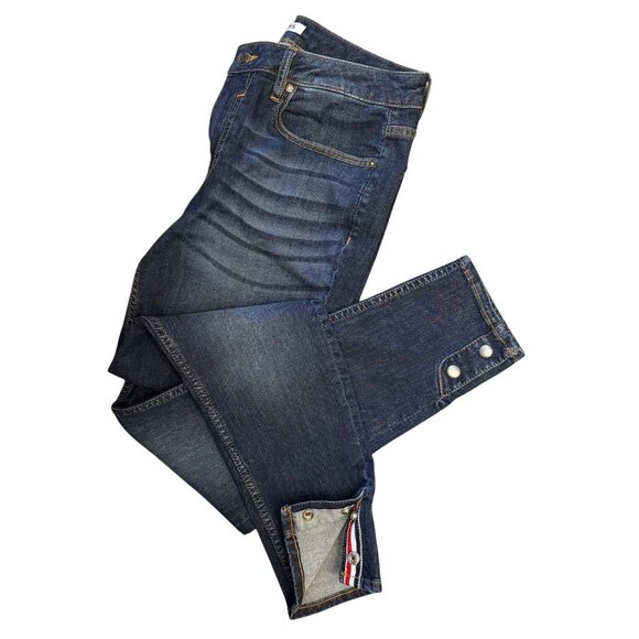 Womens Vigoss Marley Skinny Leg Blue Jeans Whiskered Distressed Look Size 31 US - Picture 3 of 13